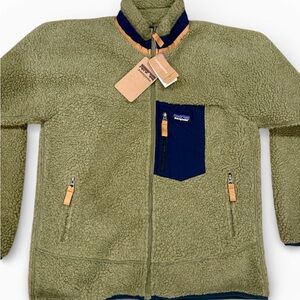 Patagonia Olive Green Retro-X Fleece Jacket XL